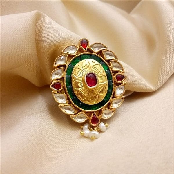 Kundan Oval Ring