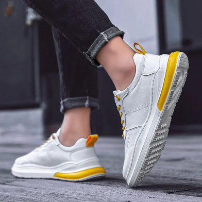 Casual Moccasin Sneakers with Cushioning (Genuine Leather)