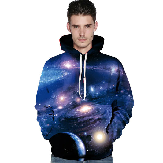 3D Hoodie Sweatshirt, Long Sleeve Couple Baseball Jacket