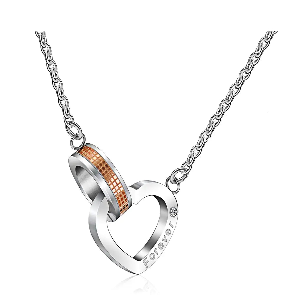 Korean Wholesale Jewelry: Heart & Square Pendant Necklaces