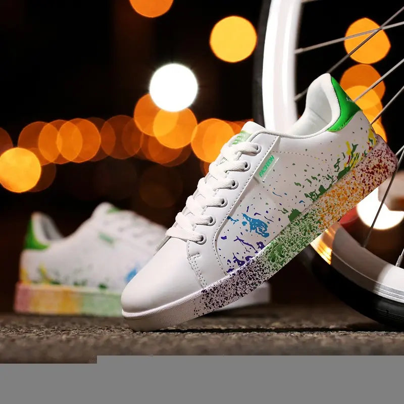 Casual Inkjet Sneakers for Students and Couples