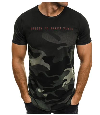Men's Casual 3D Camouflage T-Shirt - Summer 2018 Design