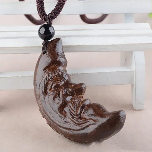 Handcrafted Wooden Fish Necklace - Ethnic Style Jewelry