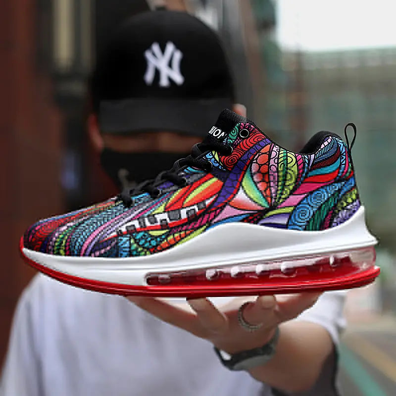 Colorful Low-Top Basketball Sneakers with Air Cushion