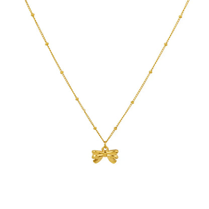 Dainty Bow Pendant Necklace