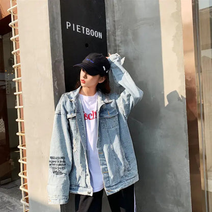 Women's Denim Jacket, Casual Loose Short Coat