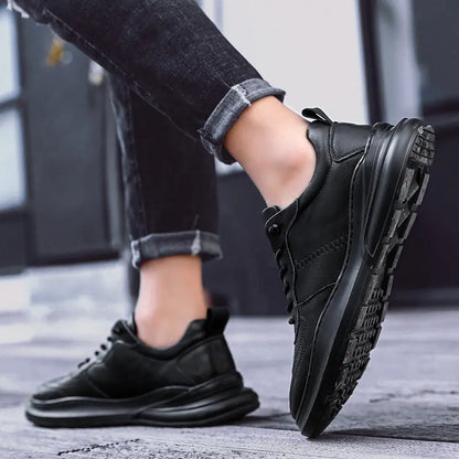 Casual Moccasin Sneakers with Cushioning (Genuine Leather)