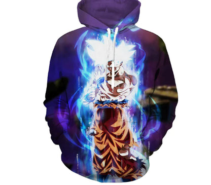 3D Dragon Ball Print Hoodie with Pockets for Men