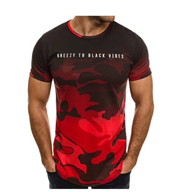 Men's Casual 3D Camouflage T-Shirt - Summer 2018 Design