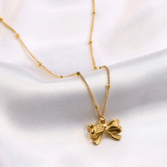 Dainty Bow Pendant Necklace